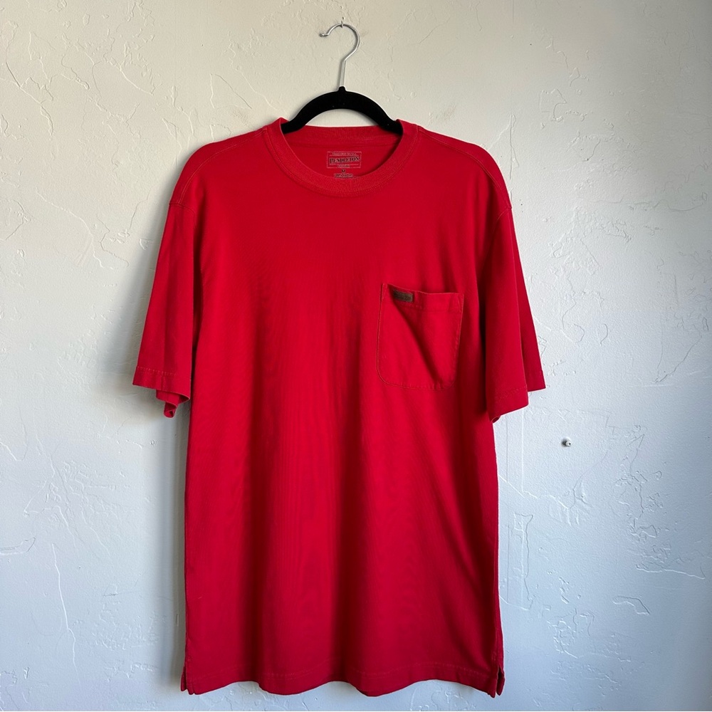 Pendleton Men's Dark Red Classic Short Sleeve‎ Pocket Tee Size Medium EUC